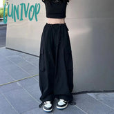 Lunivop Y2K Cargo Pants Women Oversized Wide Leg Sweatpants Streetwear High Waist Baggy Joggers